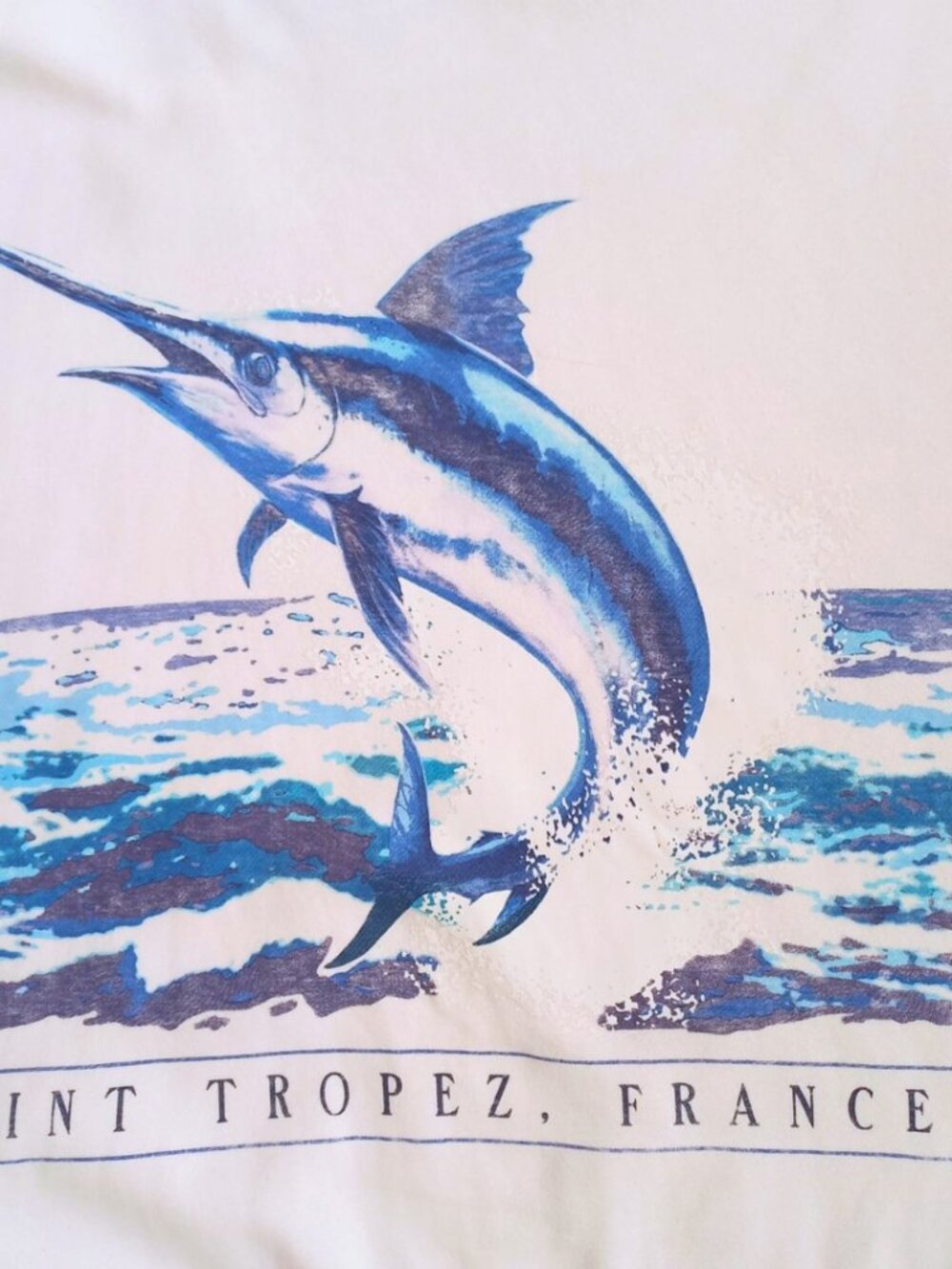 Hollister Saint Tropez France Marlin Crewneck Sweatshirt - Size L, Cream / Pink - Picture 3 of 7